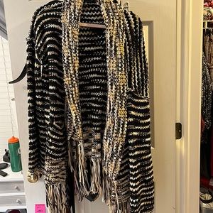 Oversized knit cardigan sweater